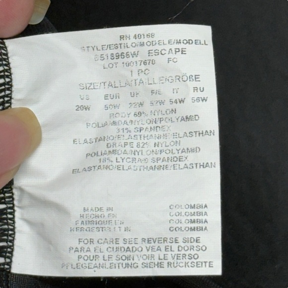 Miraclesuit Plus Size 20W Escape Underwire One Piece Swimsuit Must Haves Black - Picture 9 of 15